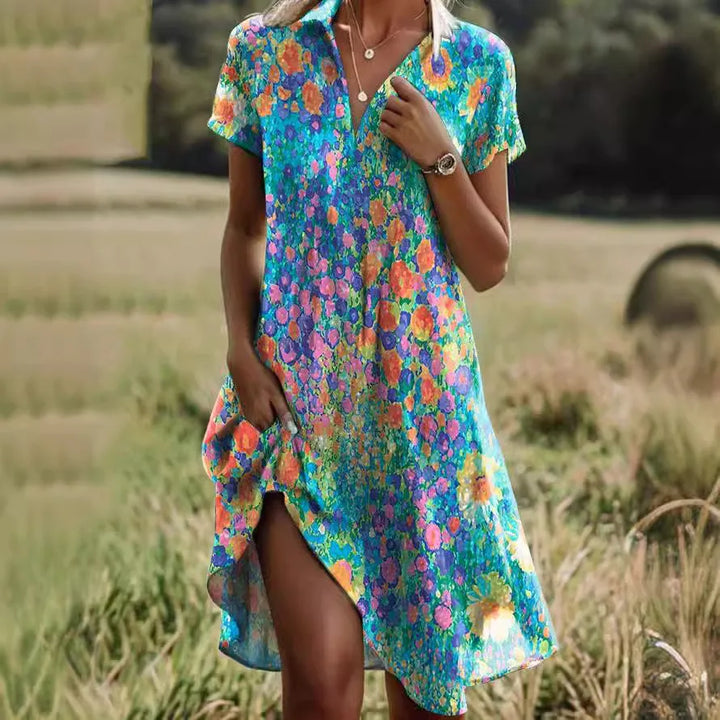 Amélie™ | Bohemian Floral Mini Dress