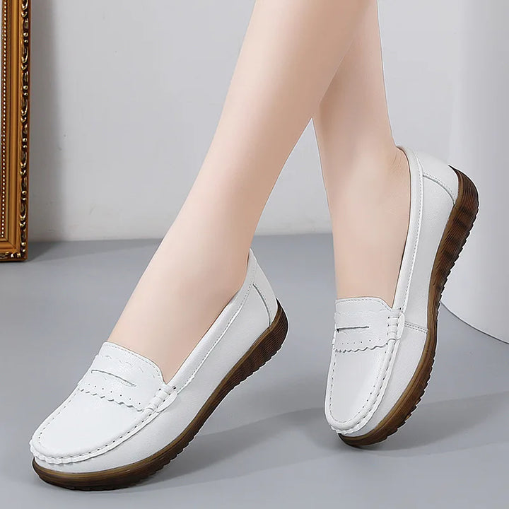 Elara™ | Soft Leather Casual Flat Loafer