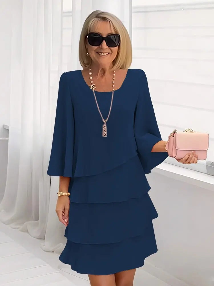 Catherine™ | Elegant Comfort Ruffle Dress