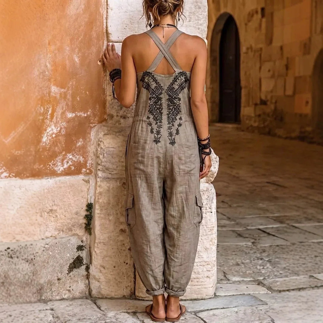 Harmony™ | V-Neck Sleeveless Wide-Leg Jumpsuit