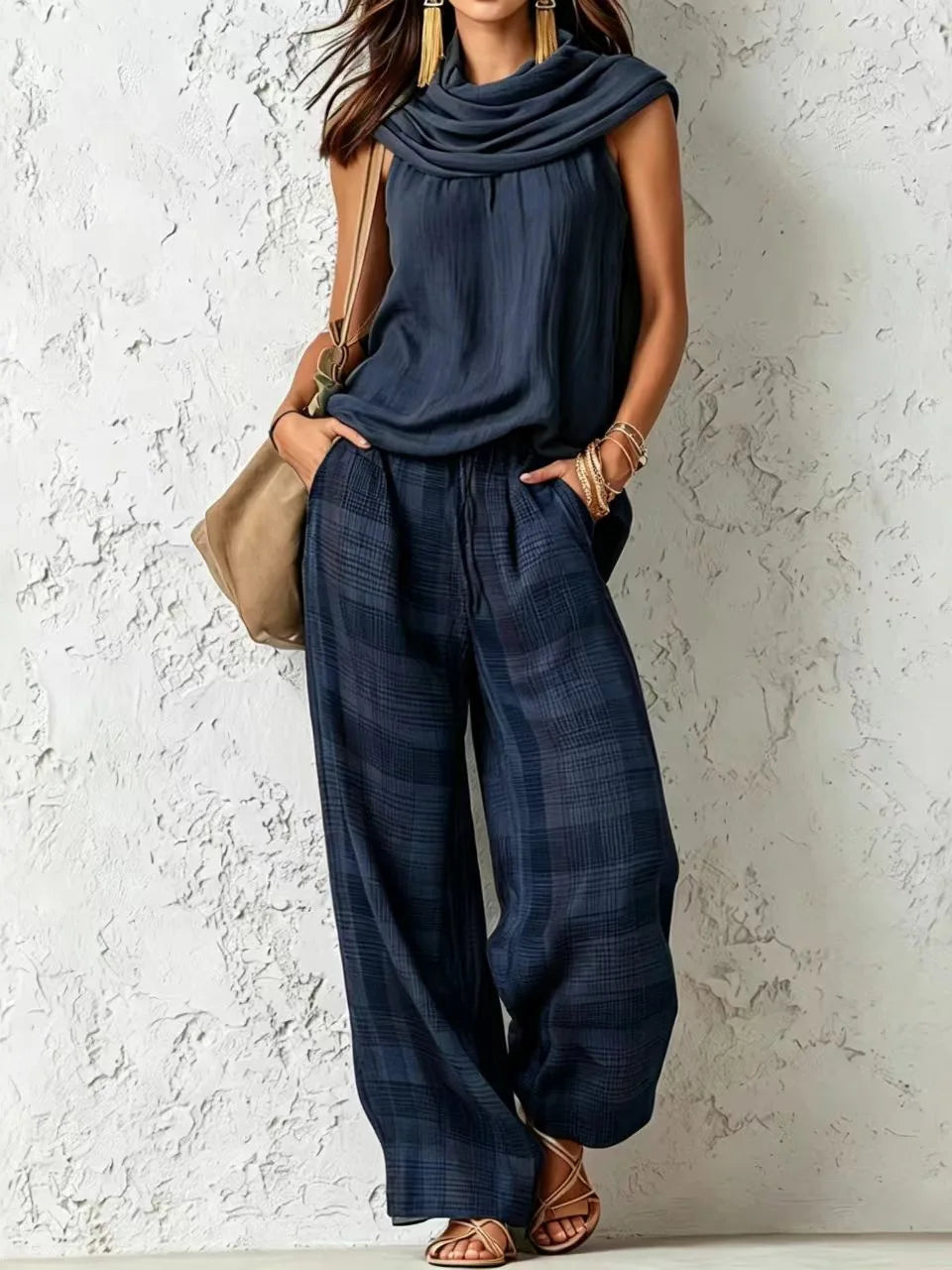 Camille™ | Linen-Blend Vest &amp;amp; Wide-Leg Pants Set