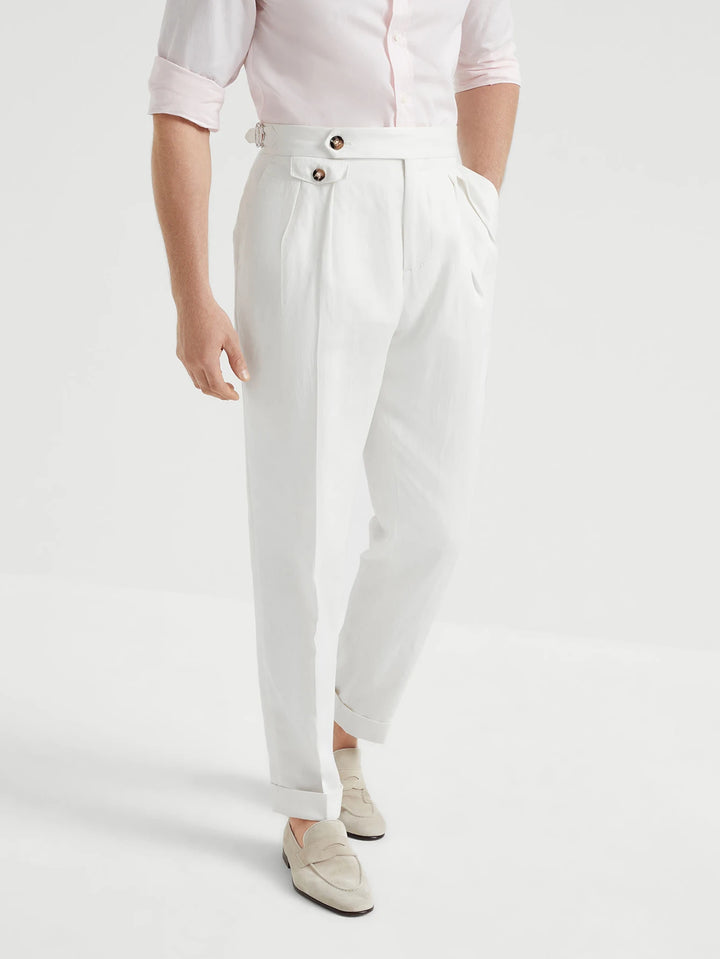 Caspian™ | Italian High-Waist Suit Trouser