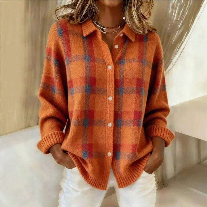 Salomé™ | Plaid Knit Cardigan