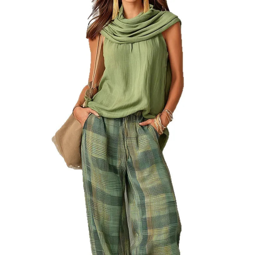 Camille™ | Linen-Blend Vest &amp;amp; Wide-Leg Pants Set