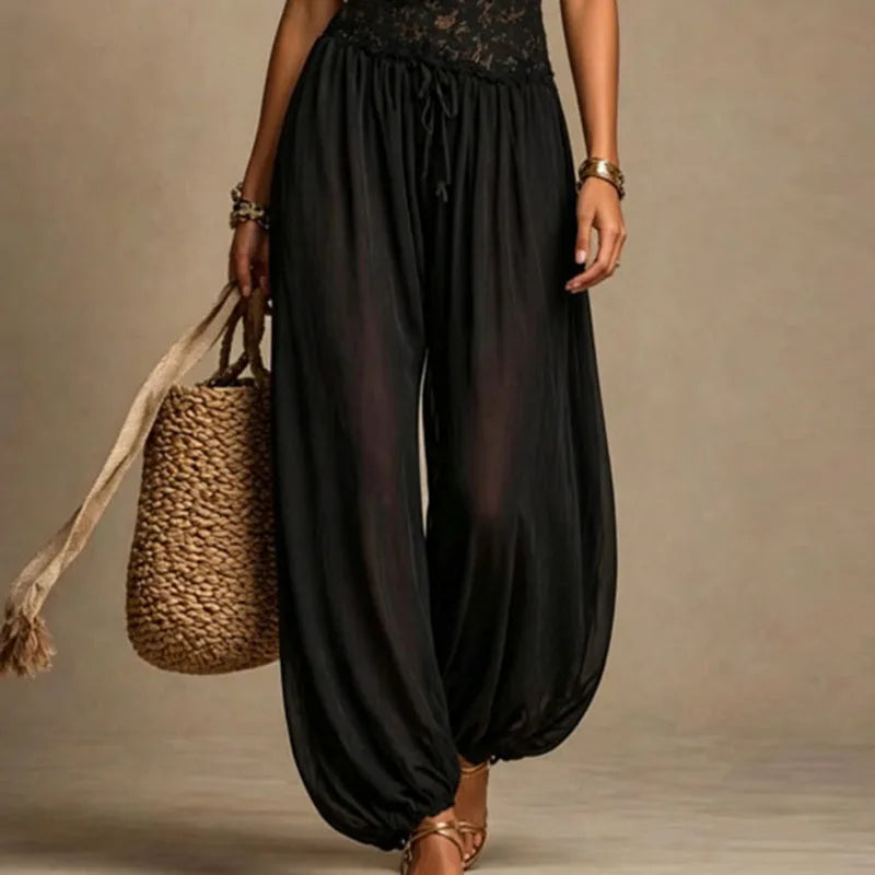 Corinne™ | Lace Halter Wide-Leg Jumpsuit