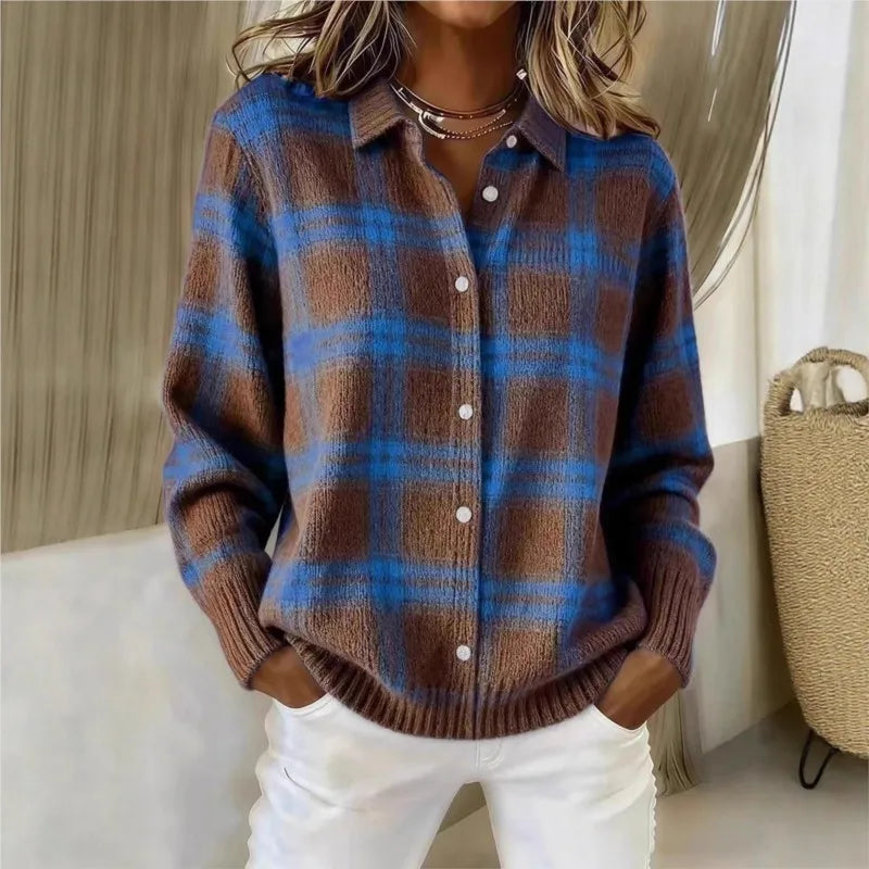 Salomé™ | Plaid Knit Cardigan