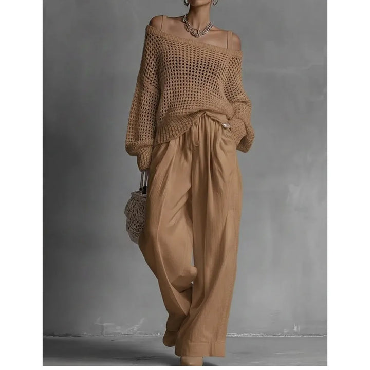 Véronique™ | Off-Shoulder Knit Two-Piece Set