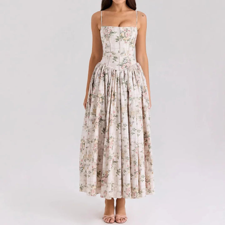 Léonie™ | Boho Spaghetti Strap Midi Sundress