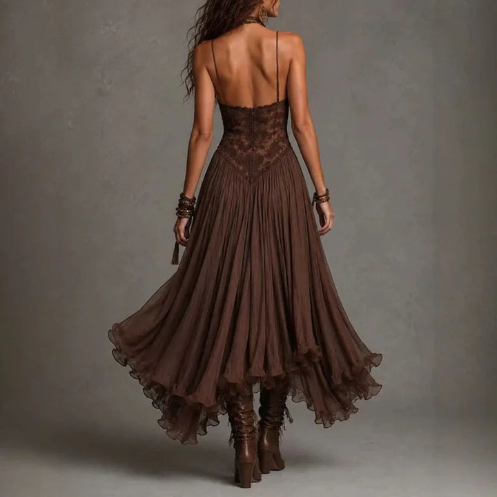 Séraphine™ | Vintage Lace Patchwork Maxi Dress