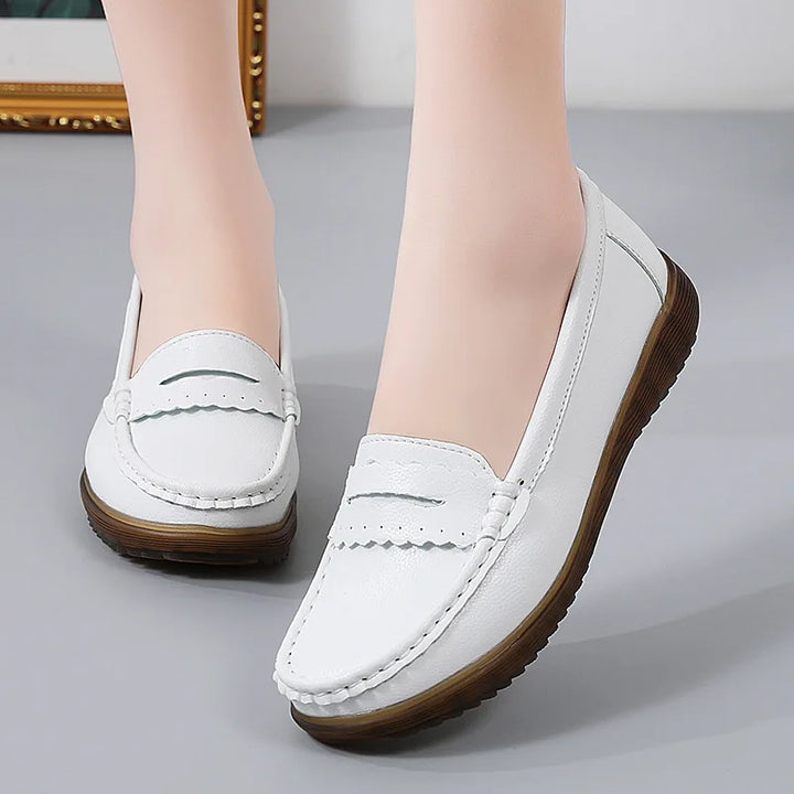 Elara™ | Soft Leather Casual Flat Loafer