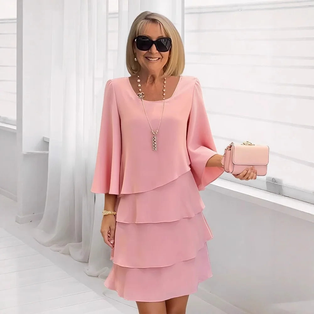 Catherine™ | Elegant Comfort Ruffle Dress