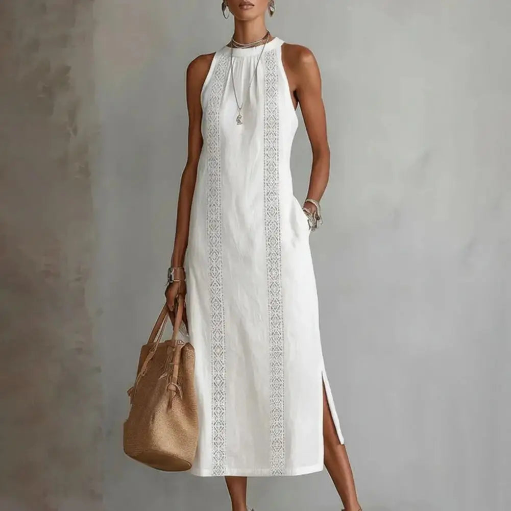 Celeste™ | Boho Lace Split Sundress