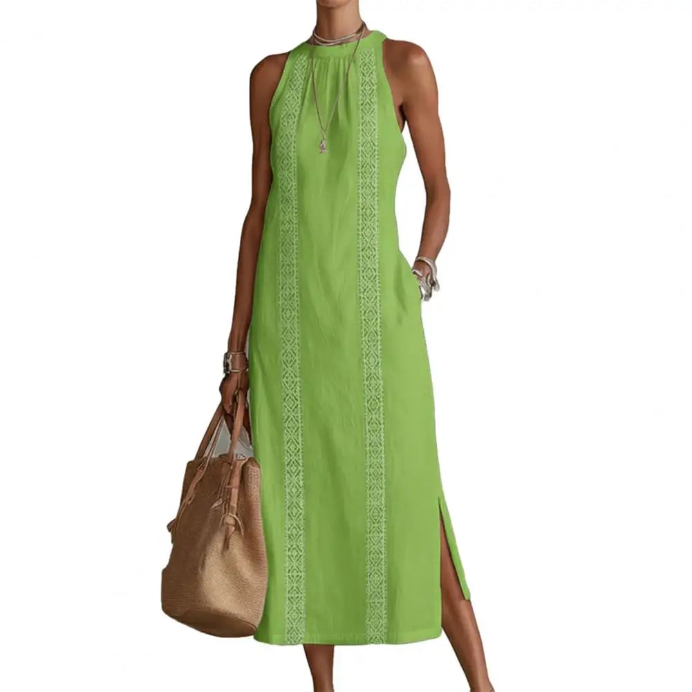 Celeste™ | Boho Lace Split Sundress