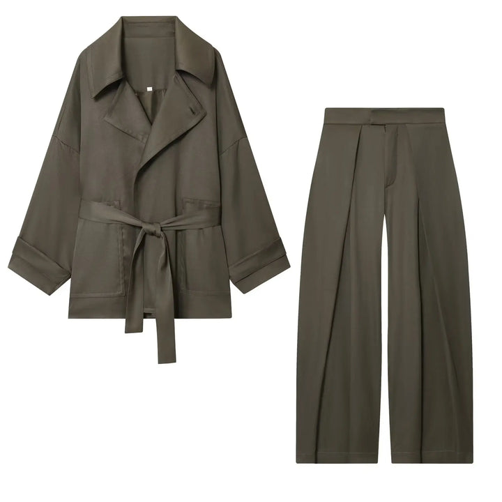 Simone™ | Flowing Belted Two-Piece Set