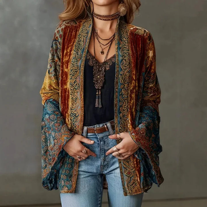 Léonie™ | Boho Embroidered Kimono Cardigan