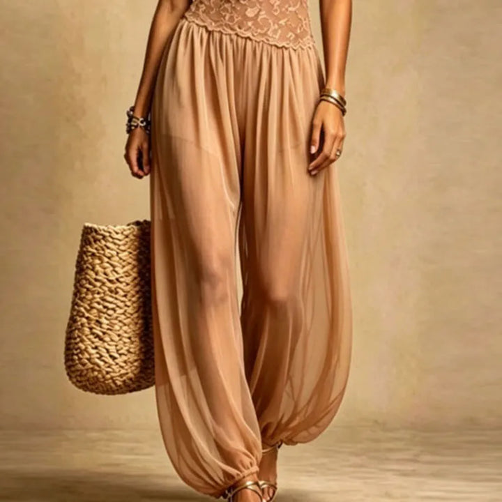 Corinne™ | Lace Halter Wide-Leg Jumpsuit