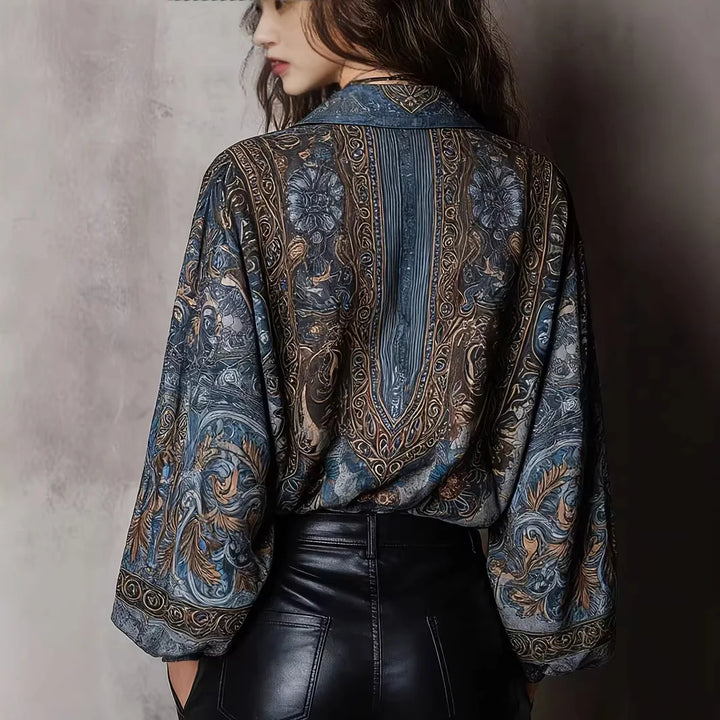 Siena™ | Printed V-Neck Boho Tunic Blouse