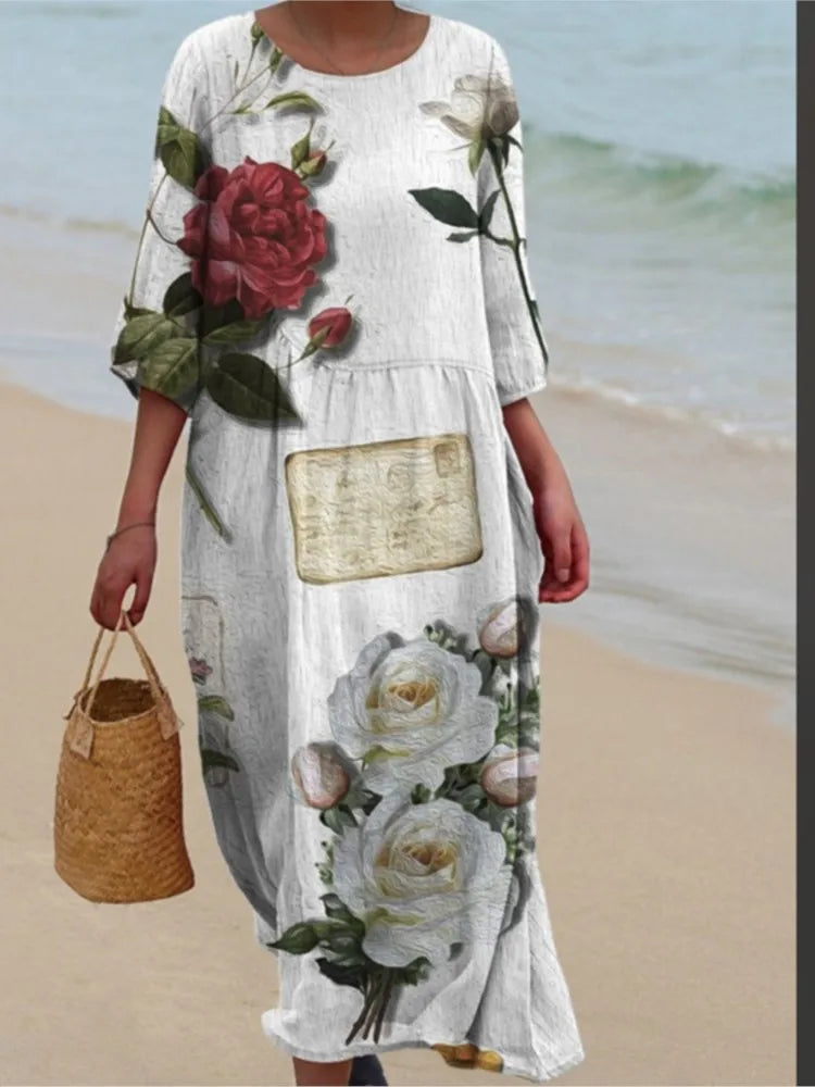 Renée™ | Printed Relaxed Midi Dress