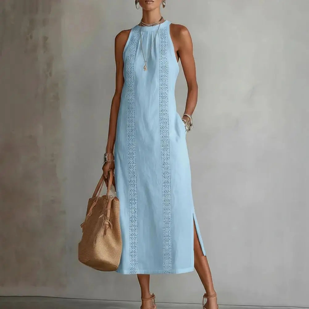 Celeste™ | Boho Lace Split Sundress