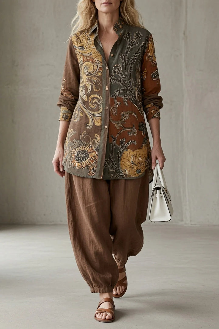 Tara™ | Vintage Print Shirt Set