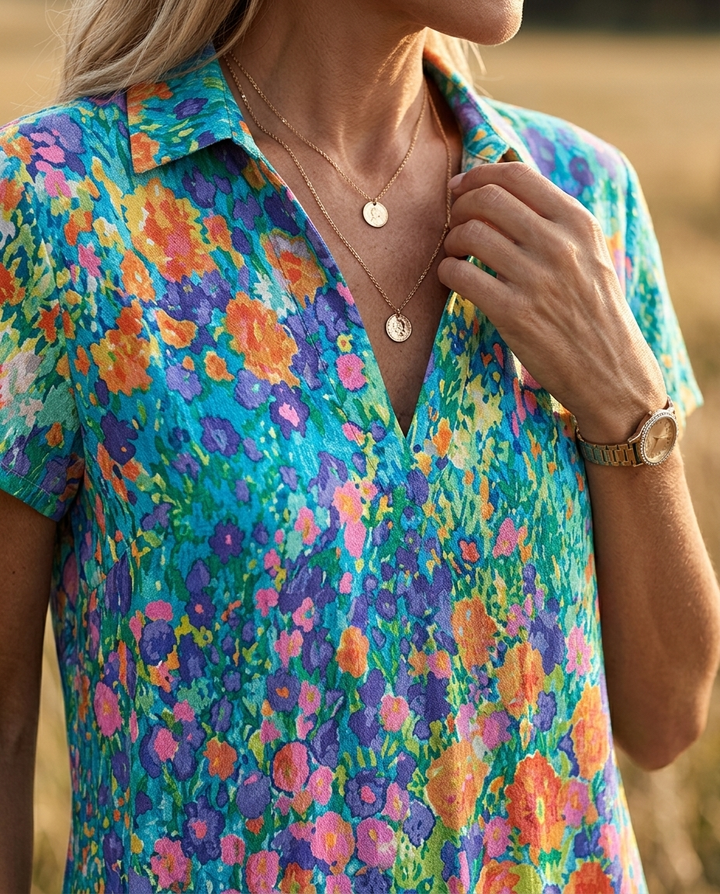 Amélie™ | Bohemian Floral Mini Dress