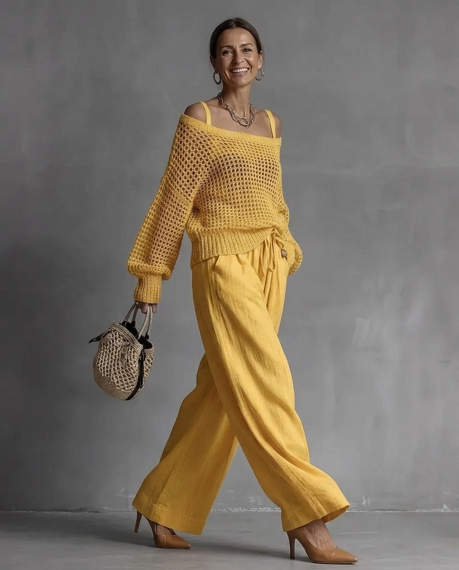 Véronique™ | Off-Shoulder Knit Two-Piece Set