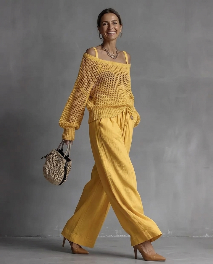 Véronique™ | Off-Shoulder Knit Two-Piece Set