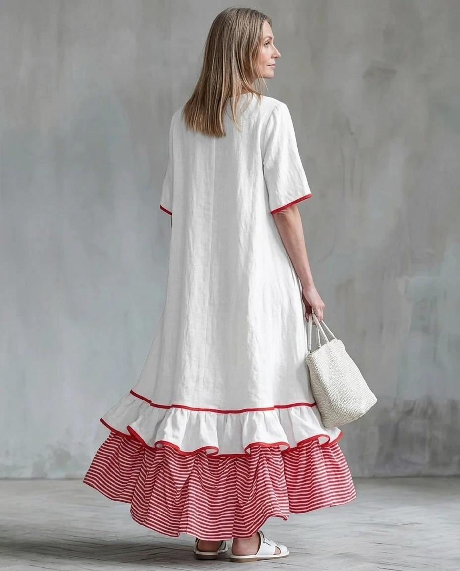 Cosette™ | Ruffle-Hem Empire Midi Dress