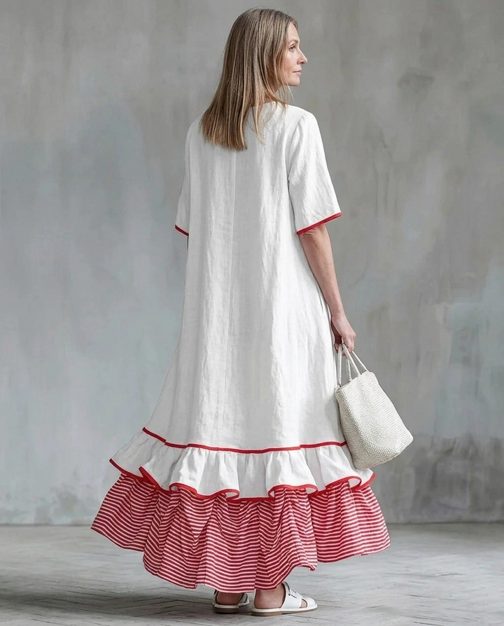 Cosette™ | Ruffle-Hem Empire Midi Dress