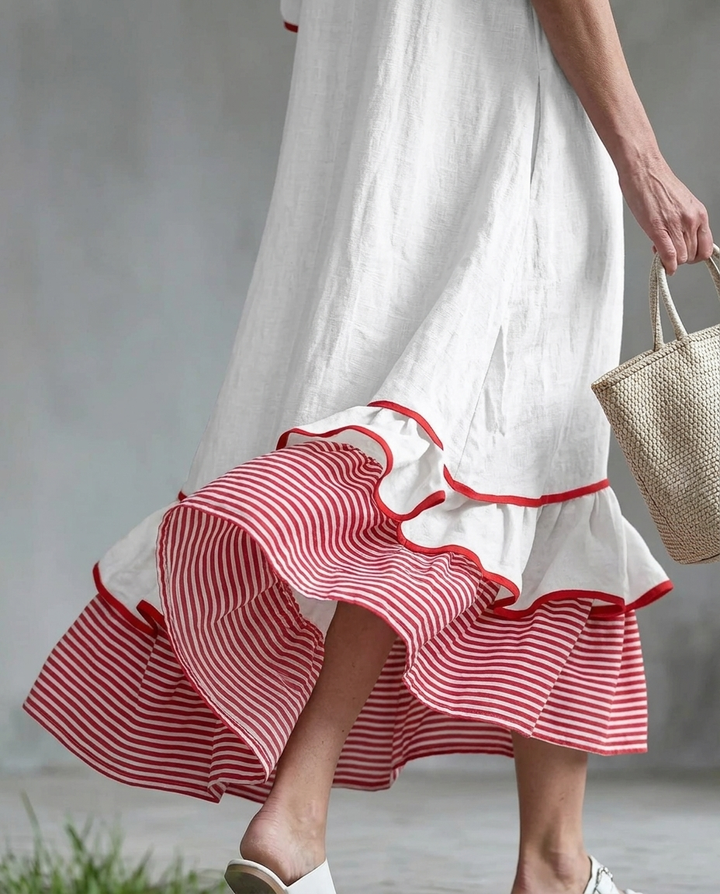 Cosette™ | Ruffle-Hem Empire Midi Dress