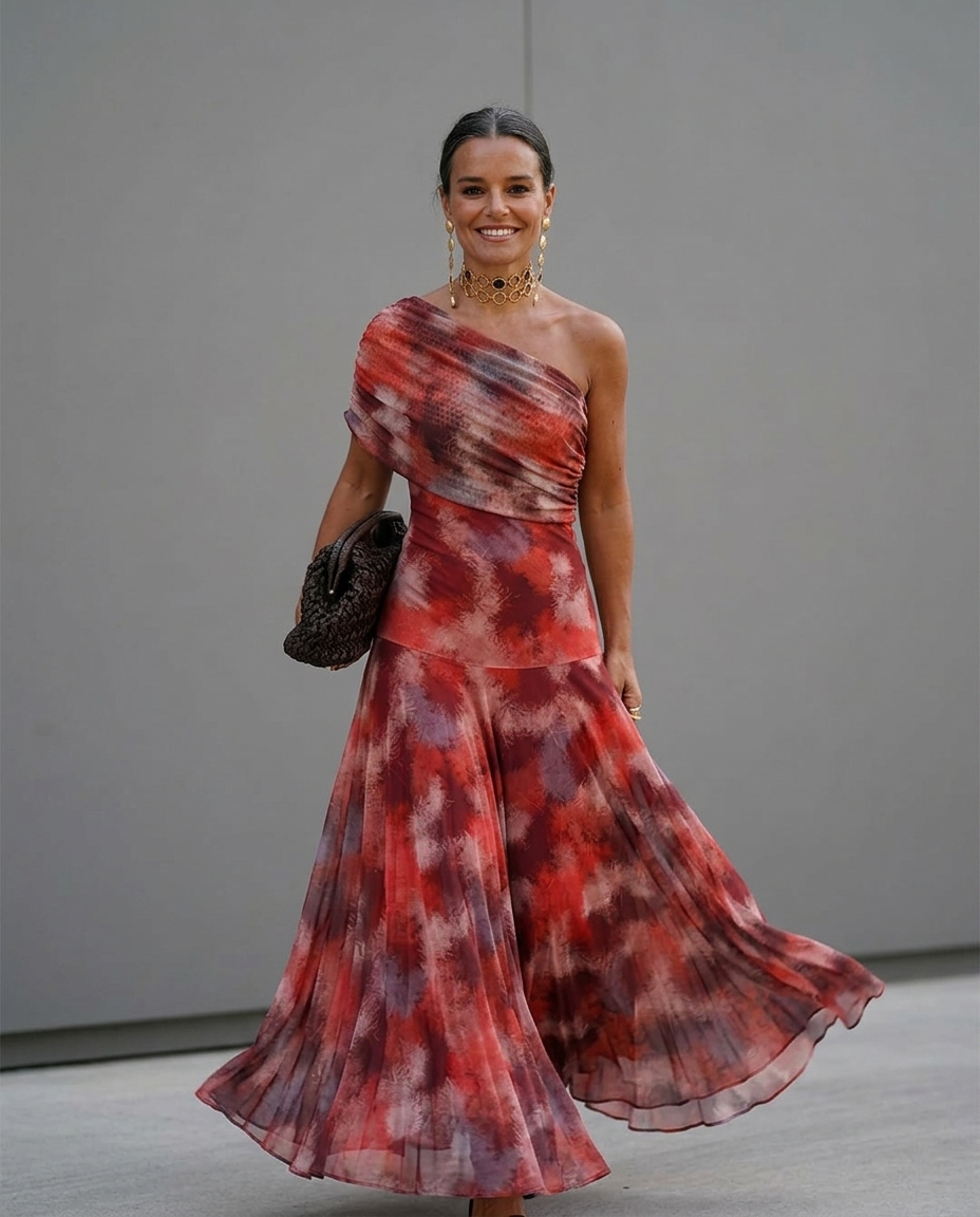 Zoé™ | One-Shoulder Ruched Bodycon Maxi Dress