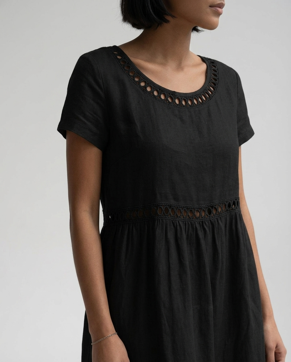 Estelle™ | Floral Lace-Hem A-Line Dress