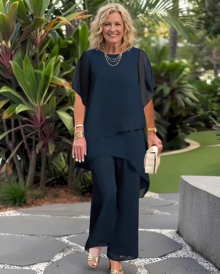 Angélique™ | Ruffle Asymmetric Two-Piece Set