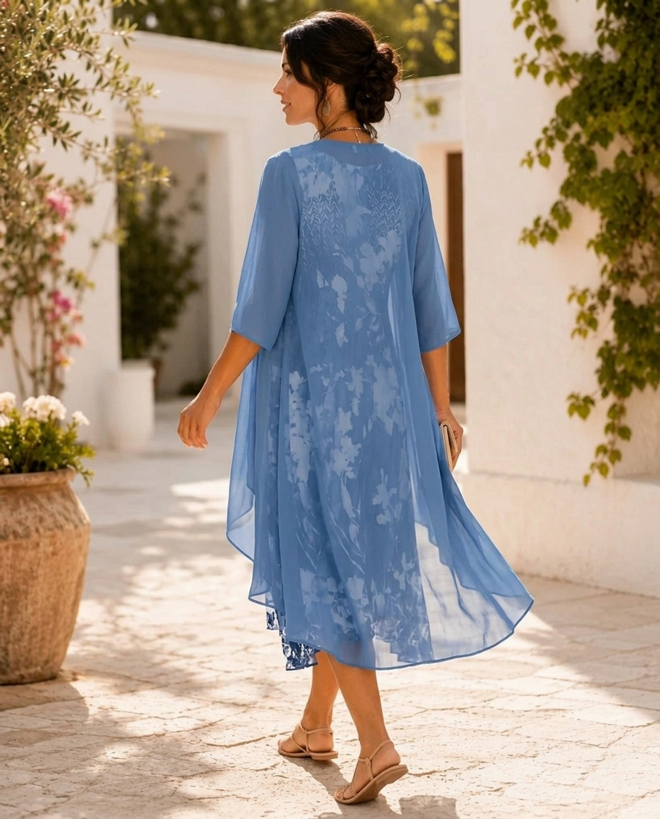 Faustine™ | Breezy Two-Layer Chiffon Dress