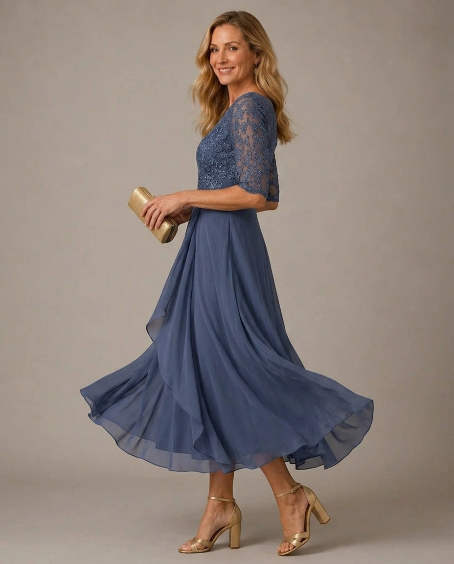 Marguerite™ | The Flattering Lace Midi Dress