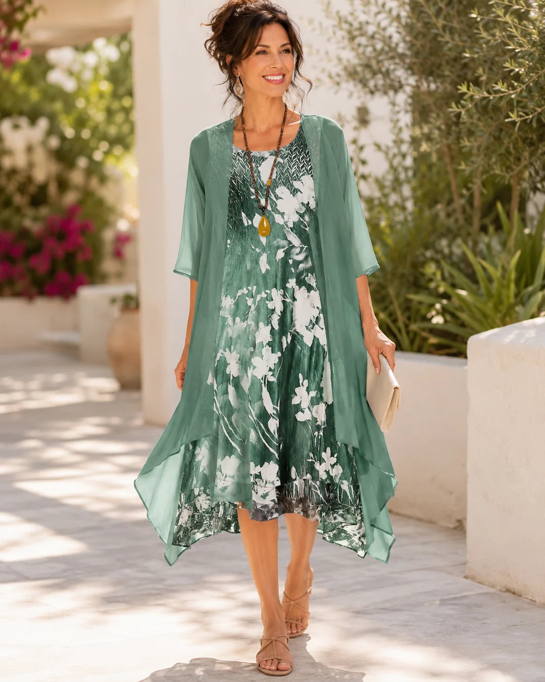 Faustine™ | Breezy Two-Layer Chiffon Dress